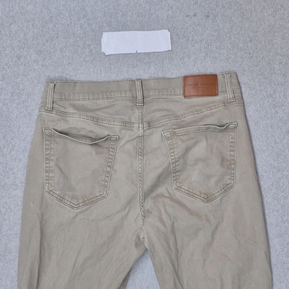 Lucky Brand Men Pants 34X30 Khaki Khakis 121 Slim Straight Button 28
